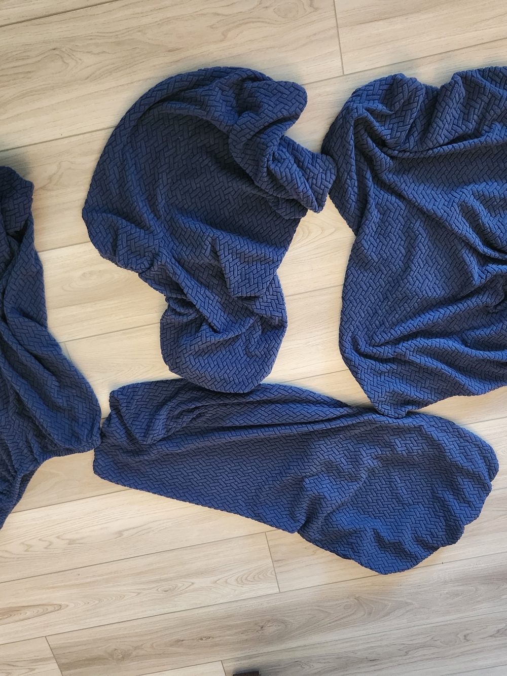 Set of 4 Navy Blue Stretch Parsons Chair Covers.